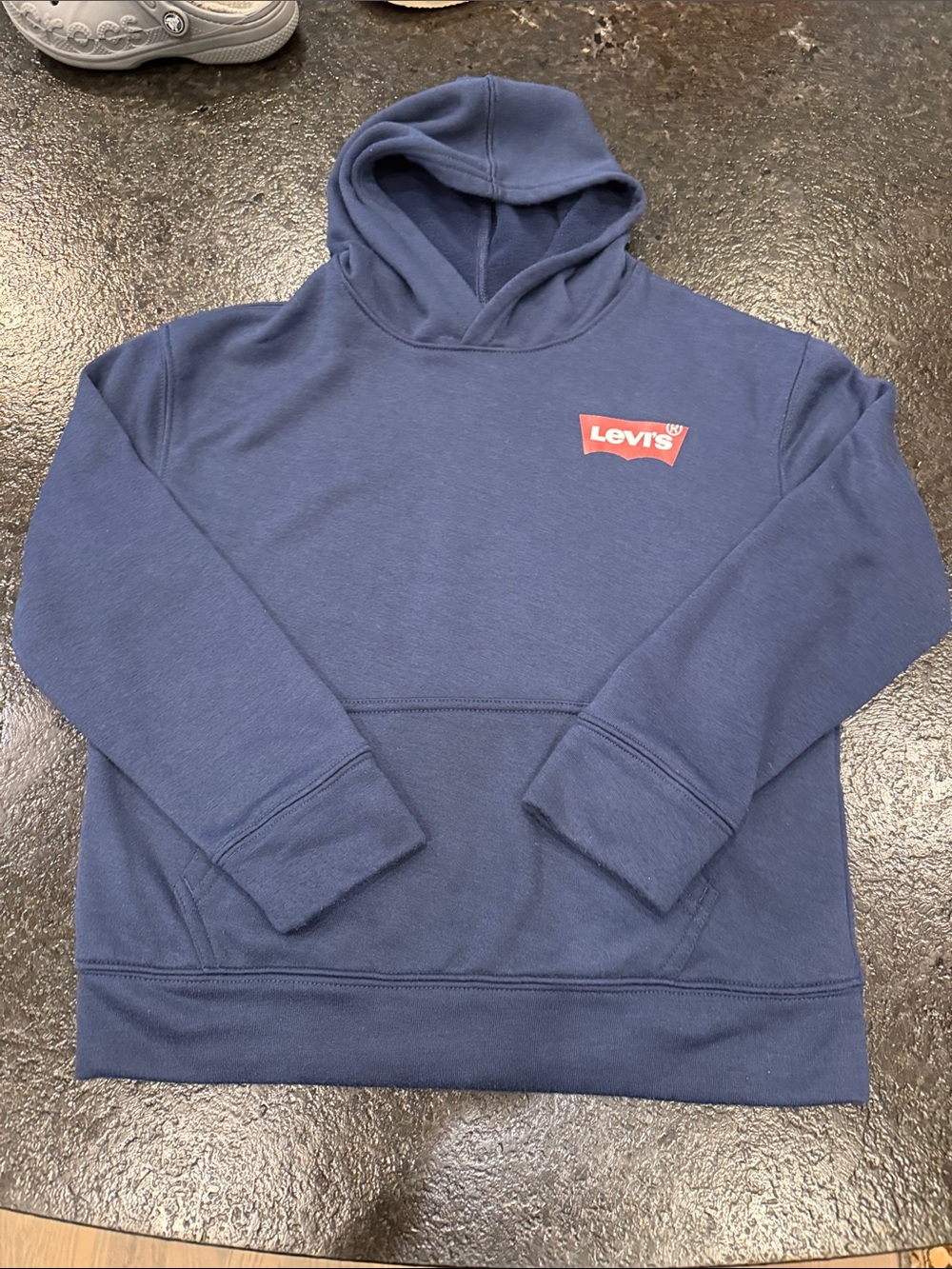 Levi's Navy Hoodie with Red Logo